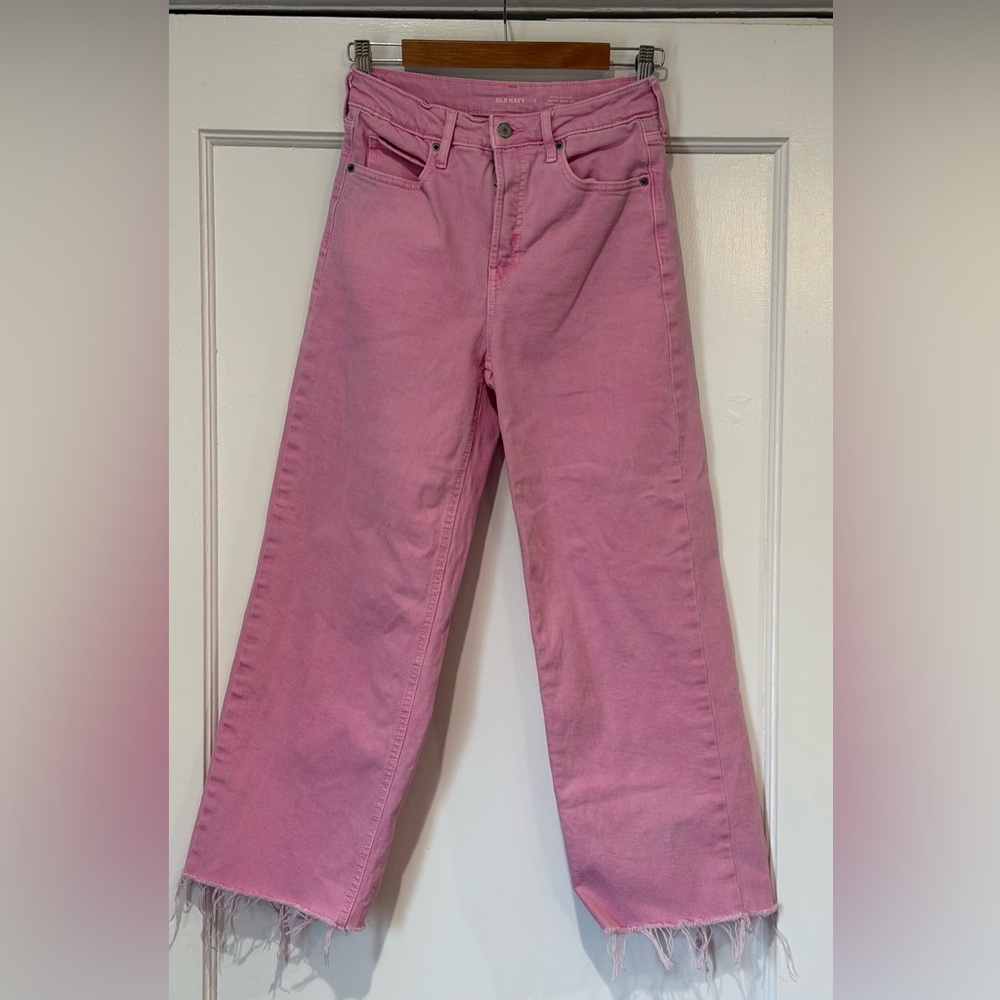 Old Navy Pink Wide Leg Jeans